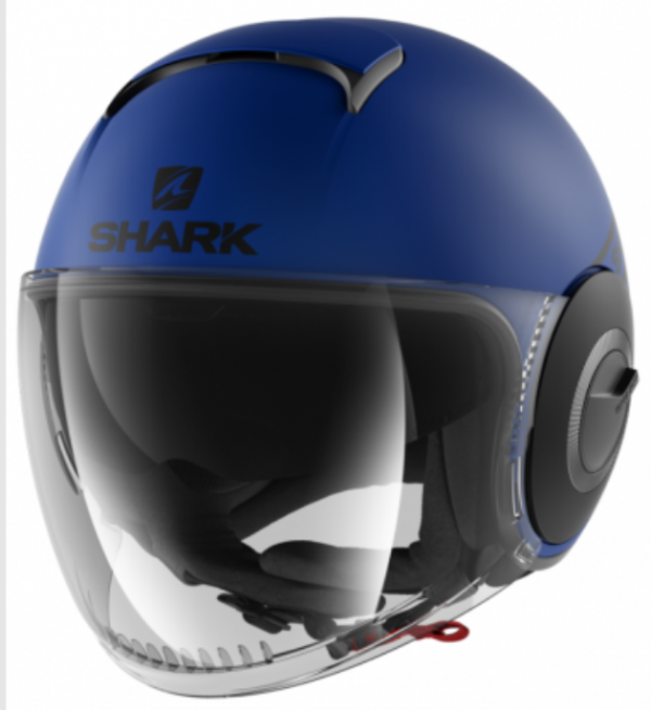 Helm futuristic dengan sentuhan neon